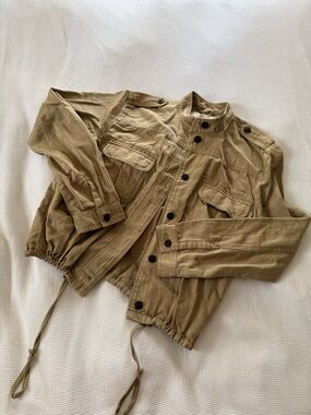 Lucky Brand Utility Jacket in Khaki Tan